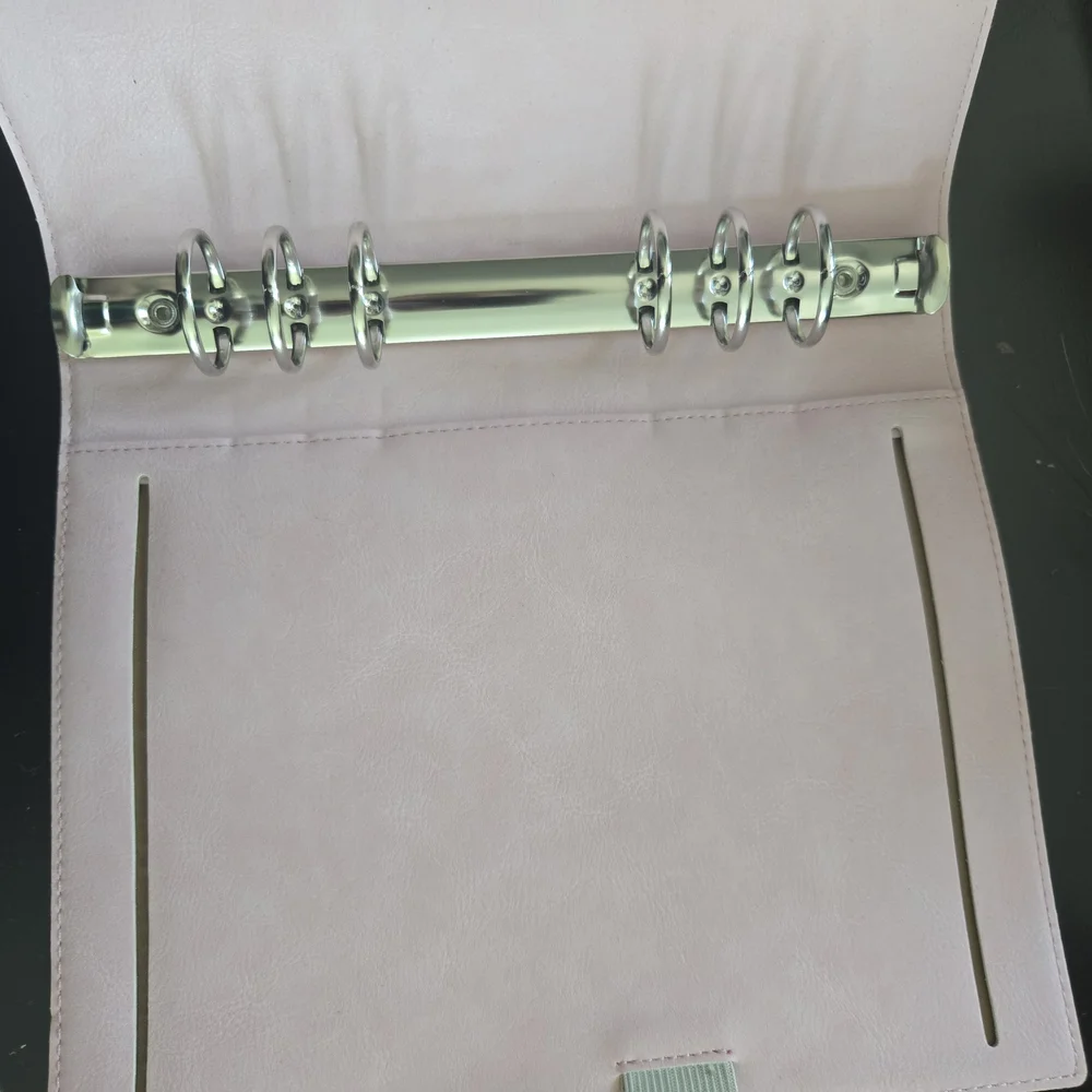 filoFAX Pink Faux Leather Traveler's Notebook with Mint Elastic